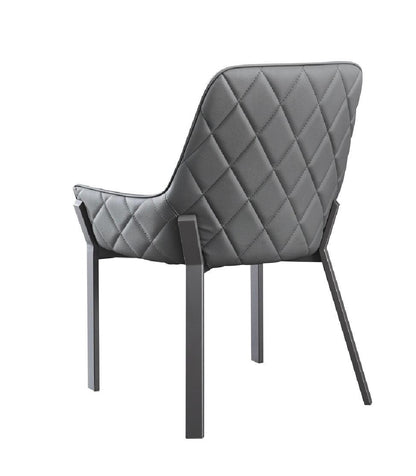 Sedia da pranzo Venice in grigio scuro (set da 2)