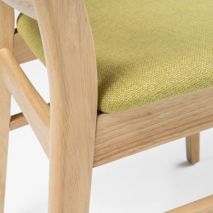 Sedia da pranzo Abrielle in legno di caucciù imbottita in stile moderno di metà secolo (set di 2) di Christopher Knight Home