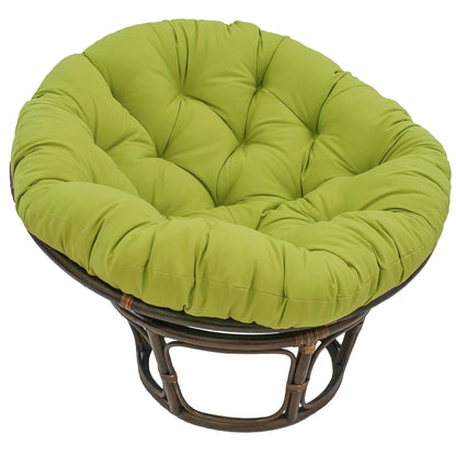 Sedia Papasan in rattan Bali da 42 pollici con cuscino in twill