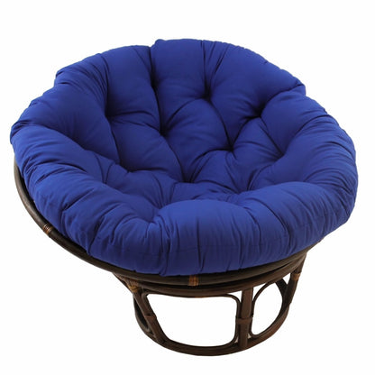 Sedia Papasan in rattan Bali da 42 pollici con cuscino in twill