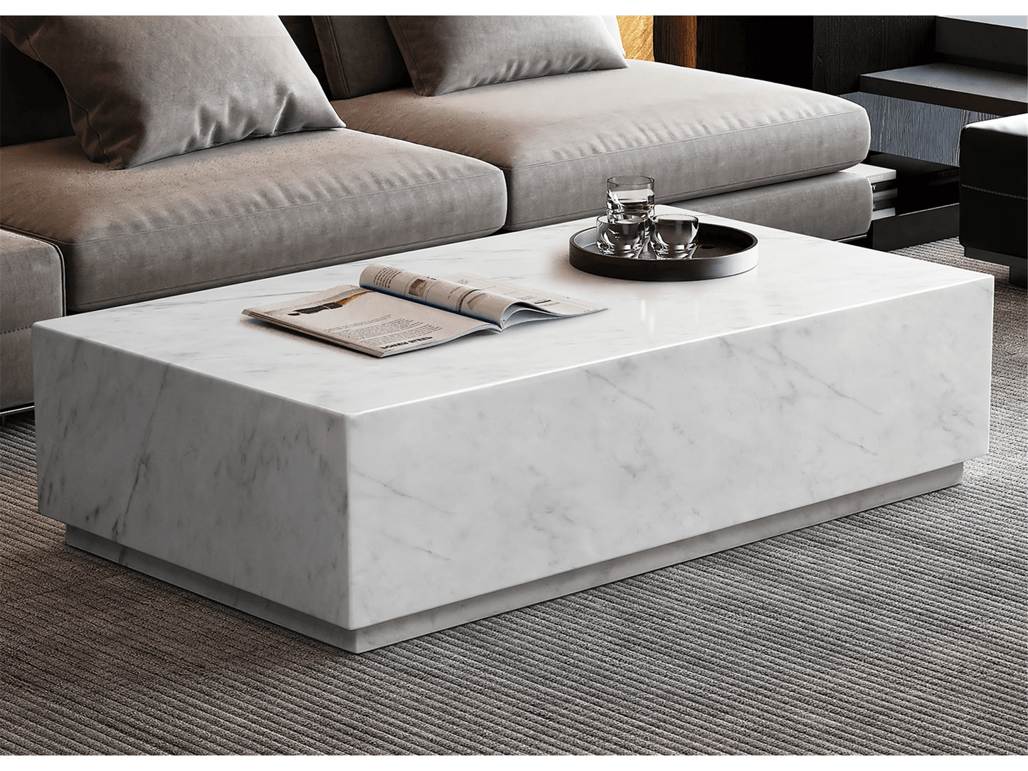 Tavolino da caffè rettangolare Camellia