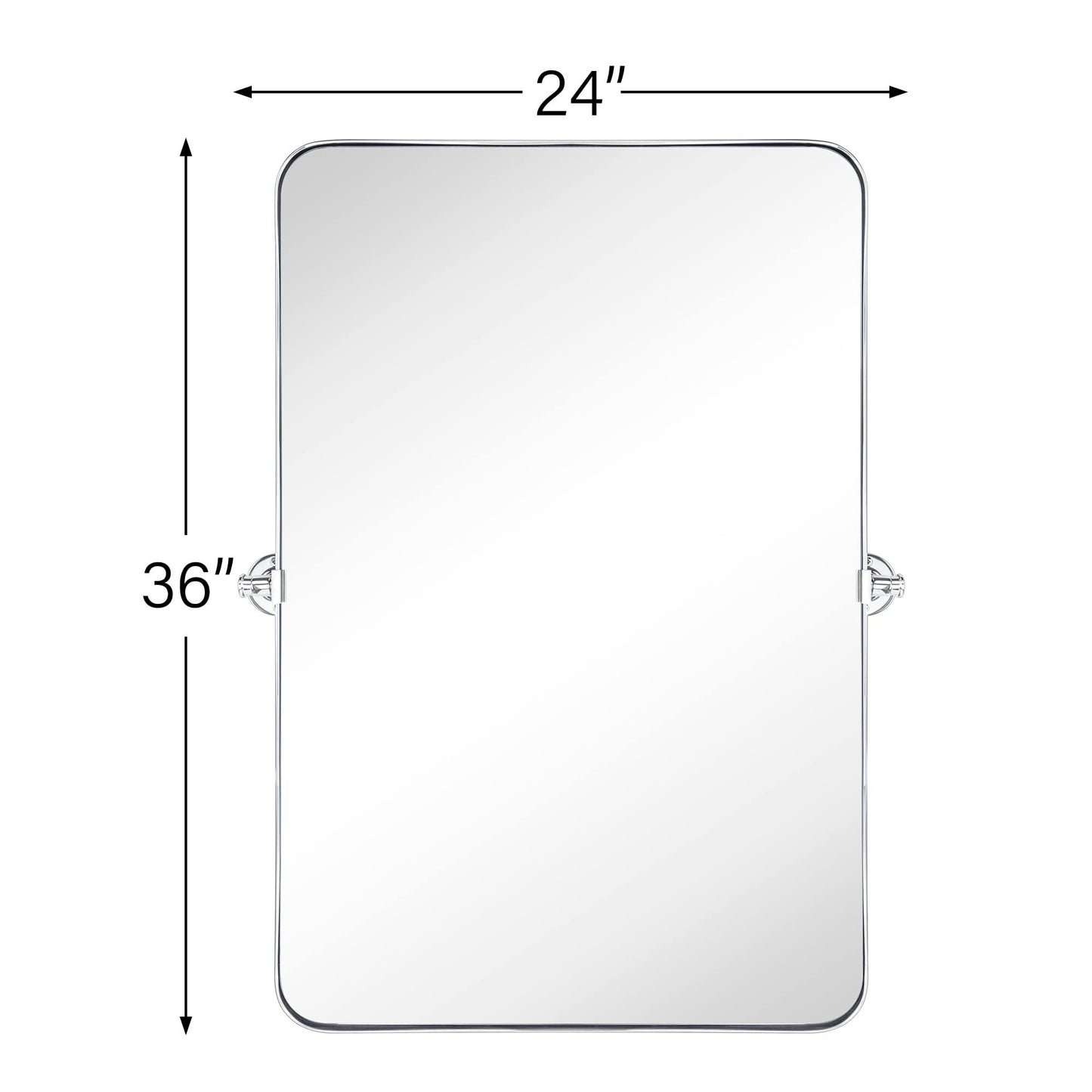 Specchio da parete in metallo girevole e inclinabile rettangolare Jonathan TEHOME