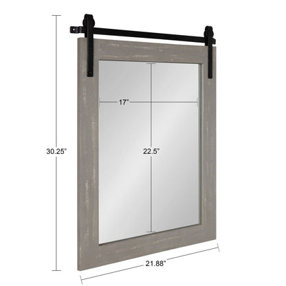 Specchio da parete rettangolare rustico di Kate e Laurel Cates