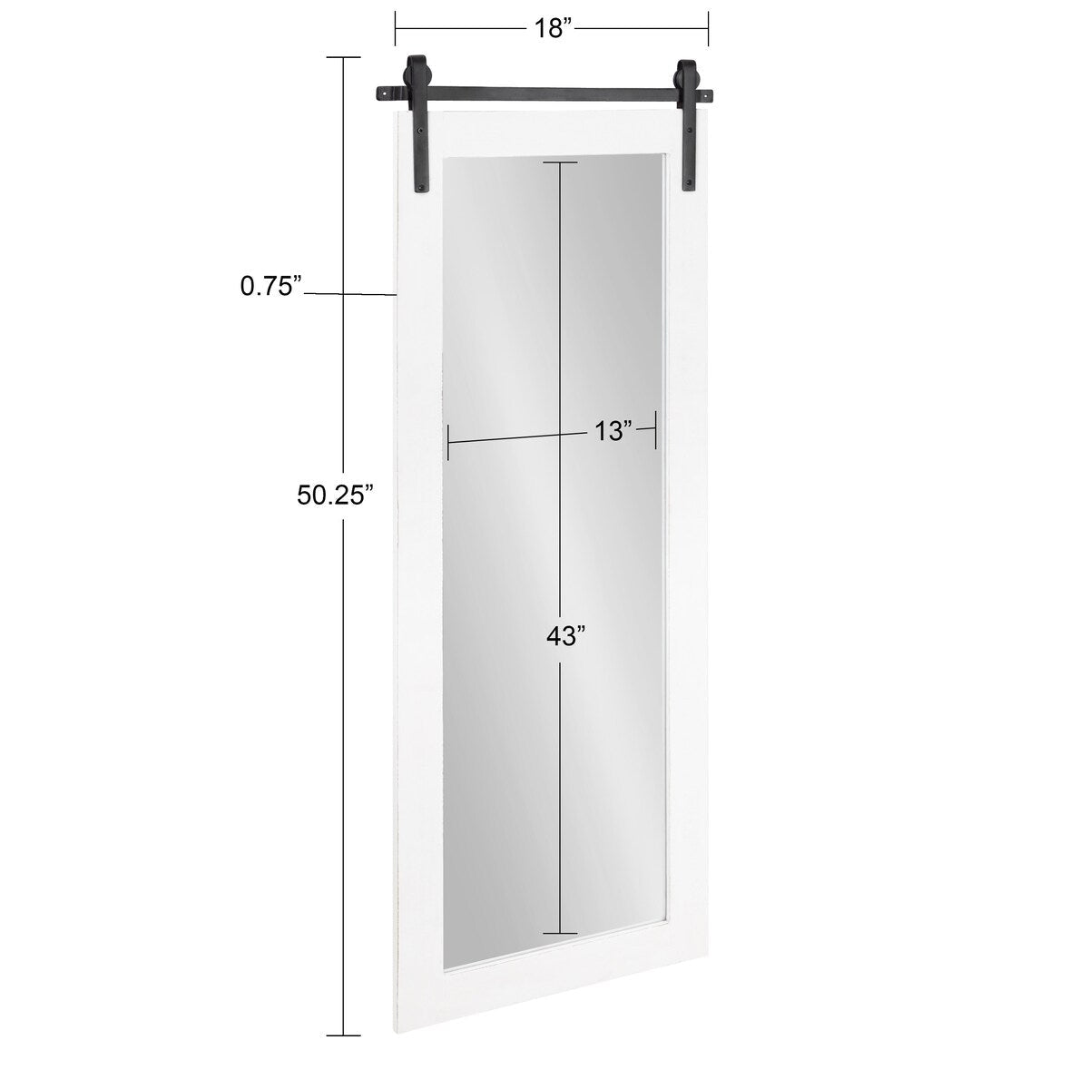 Specchio da parete rettangolare rustico di Kate e Laurel Cates