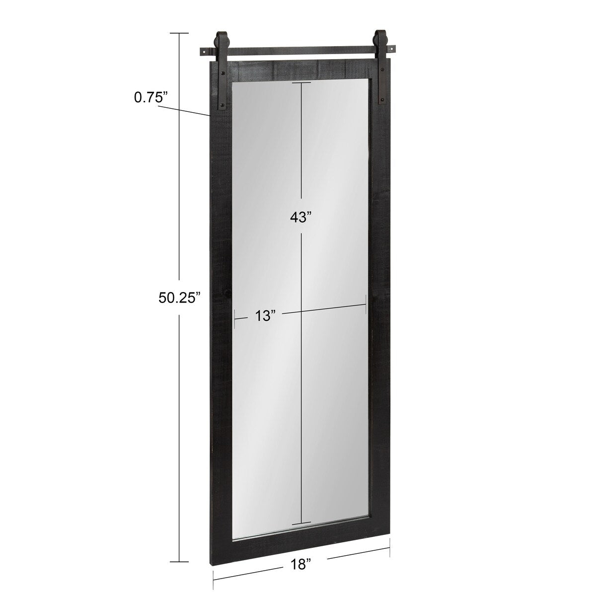 Specchio da parete rettangolare rustico di Kate e Laurel Cates