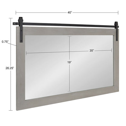 Specchio da parete rettangolare rustico di Kate e Laurel Cates