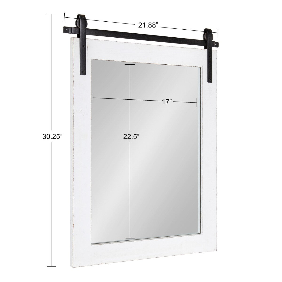 Specchio da parete rettangolare rustico di Kate e Laurel Cates