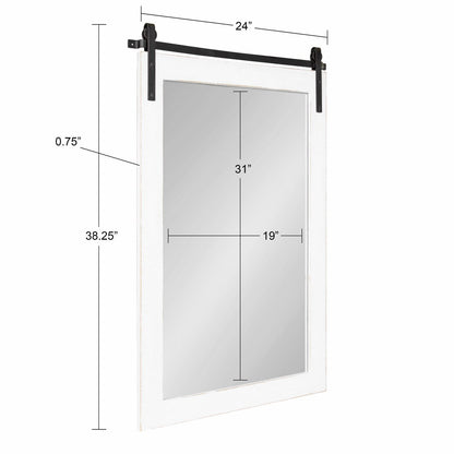 Specchio da parete rettangolare rustico di Kate e Laurel Cates