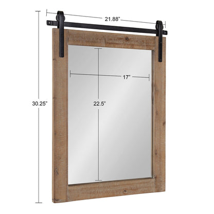 Specchio da parete rettangolare rustico di Kate e Laurel Cates