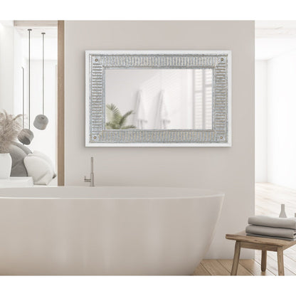 Specchio da parete in legno e metallo Kate e Laurel Deely