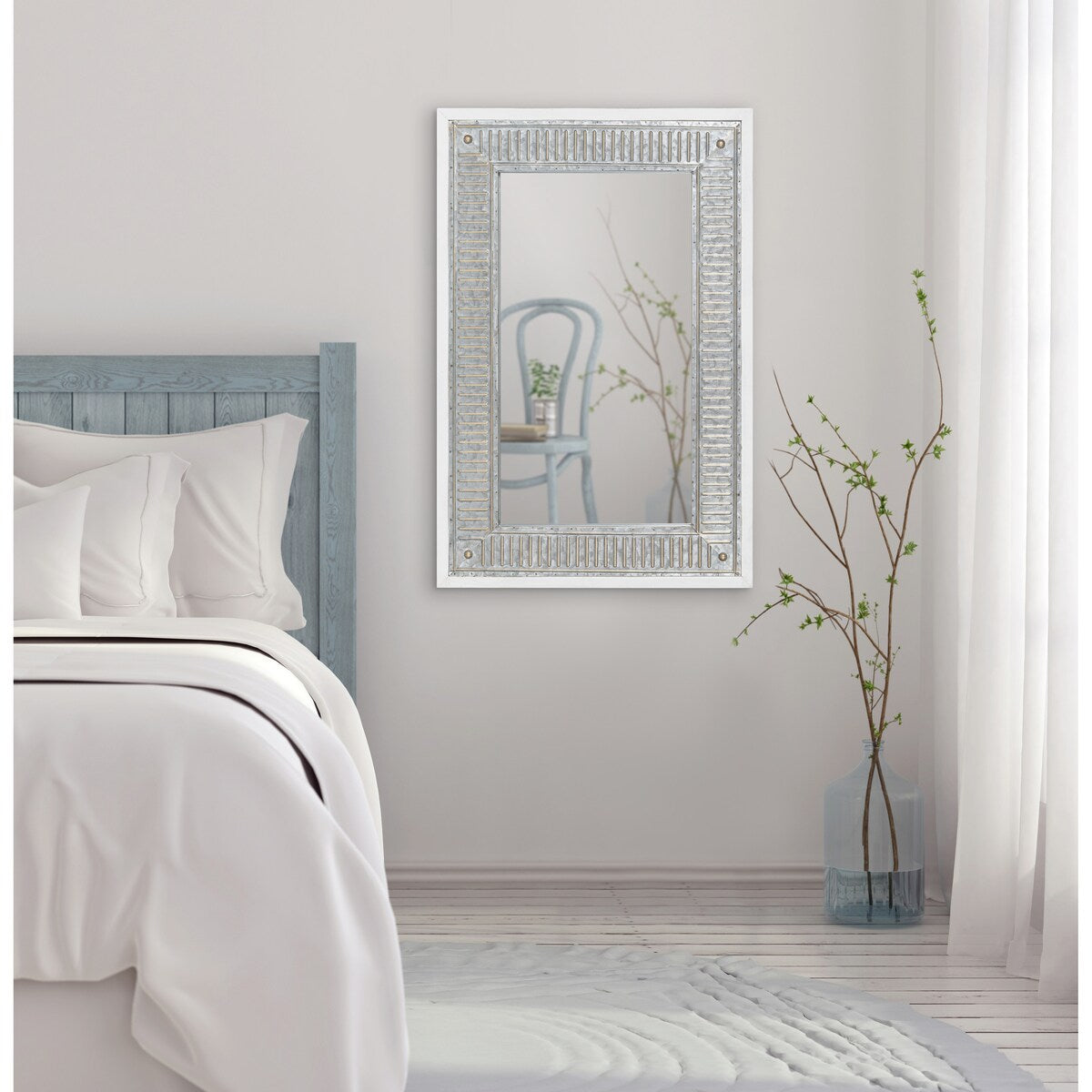 Specchio da parete in legno e metallo Kate e Laurel Deely