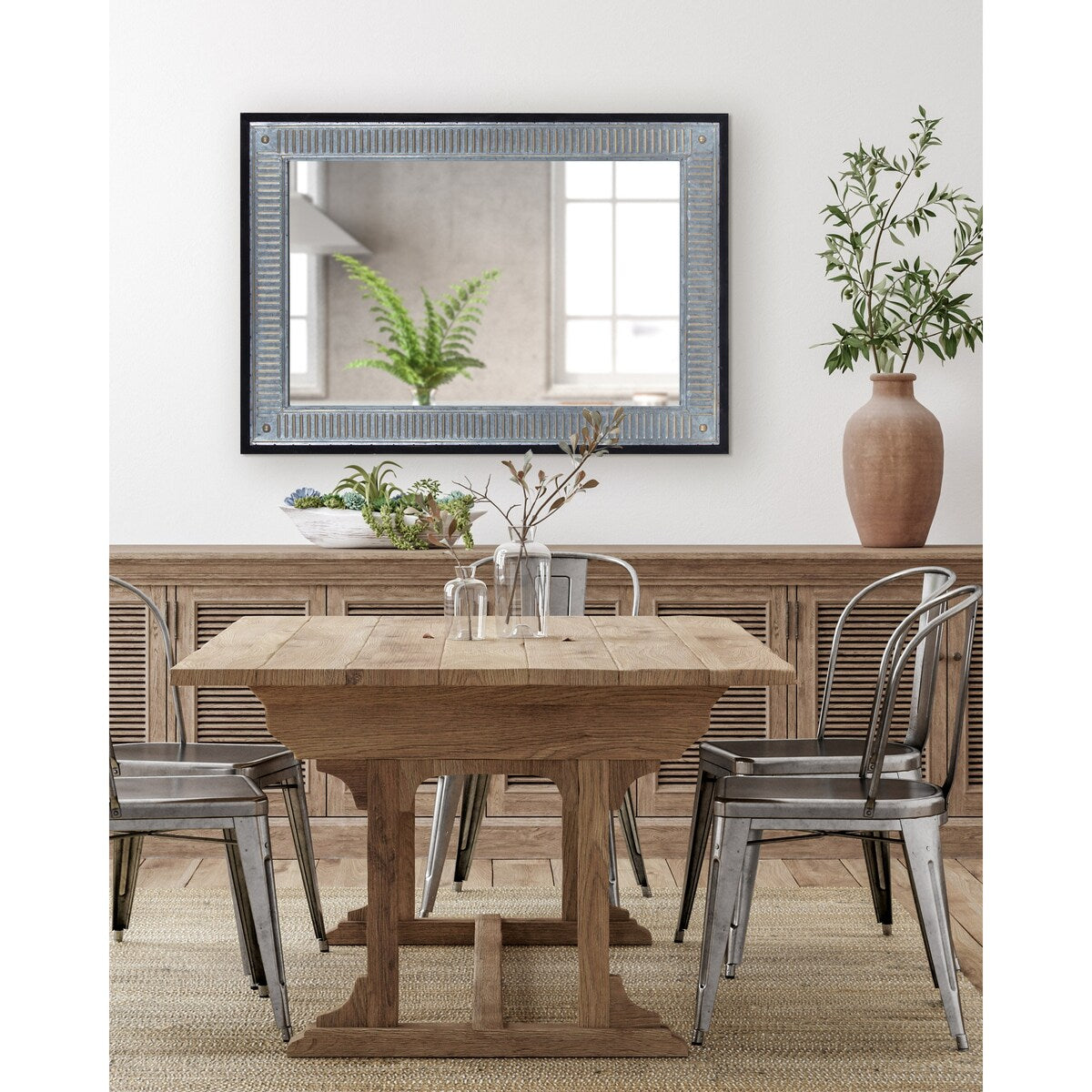 Specchio da parete in legno e metallo Kate e Laurel Deely