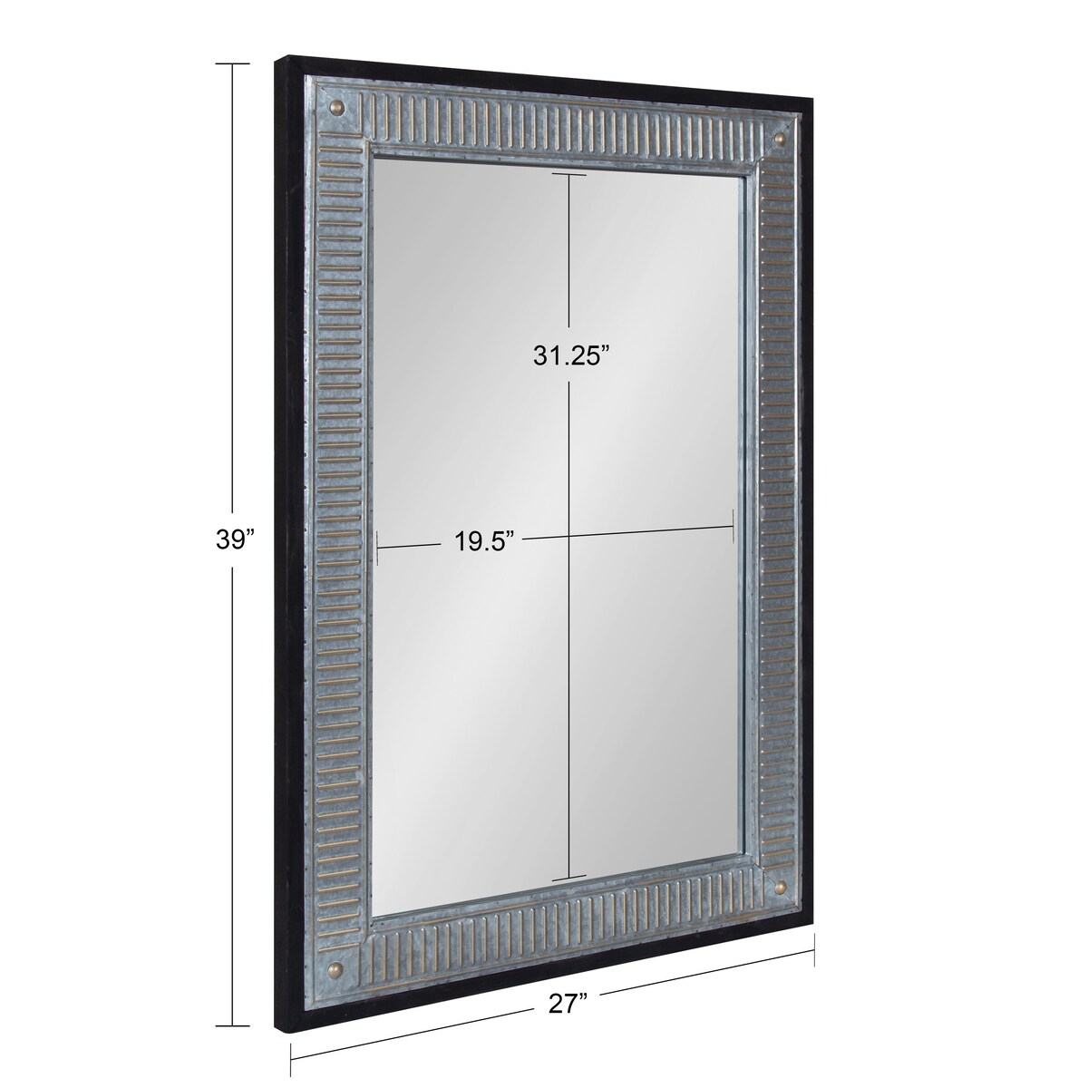Specchio da parete in legno e metallo Kate e Laurel Deely