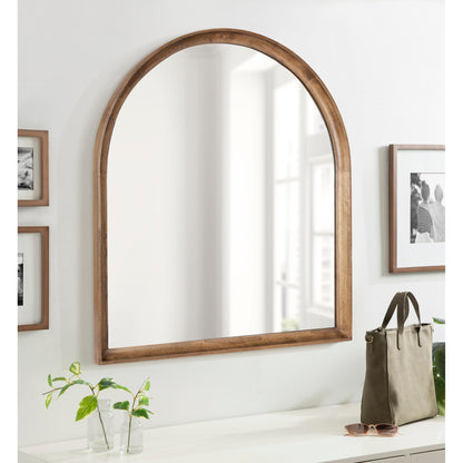 Specchio da parete in legno ad arco di Kate e Laurel Hatherleigh