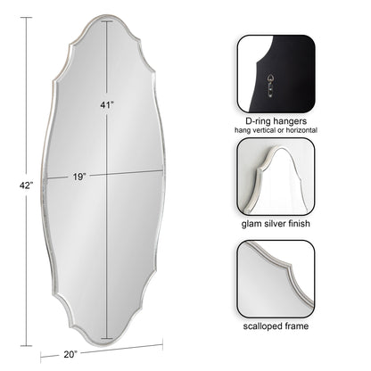 Specchio da parete ovale smerlato Leanna di Kate e Laurel