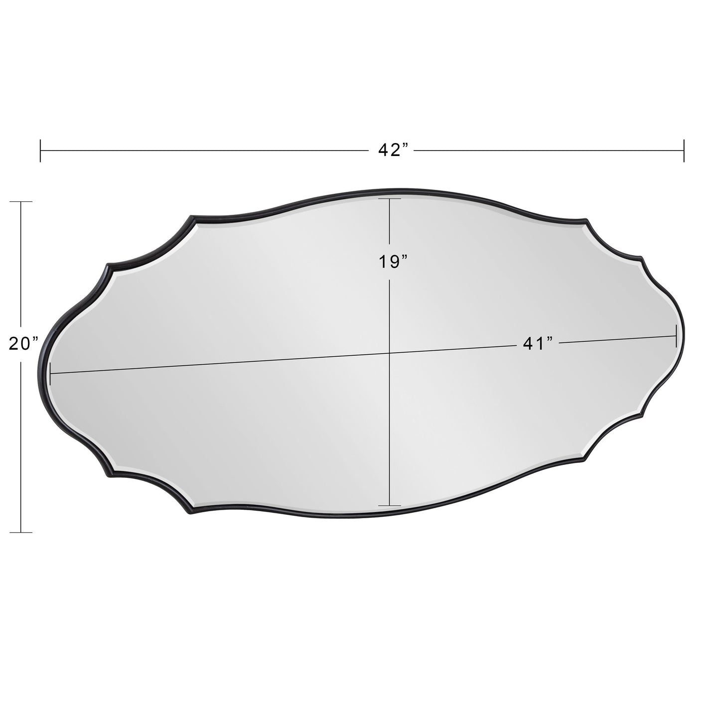 Specchio da parete ovale smerlato Leanna di Kate e Laurel