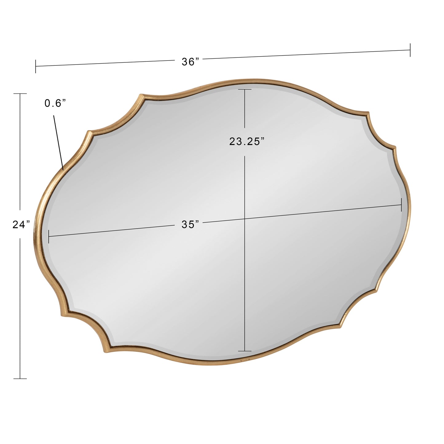 Specchio da parete ovale smerlato Leanna di Kate e Laurel