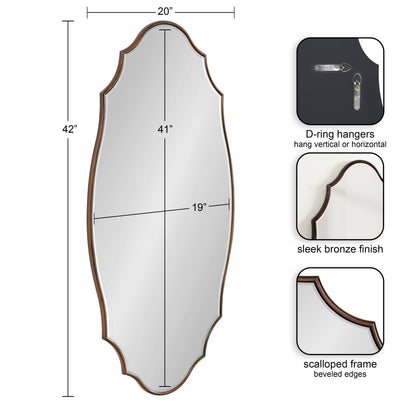 Specchio da parete ovale smerlato Leanna di Kate e Laurel