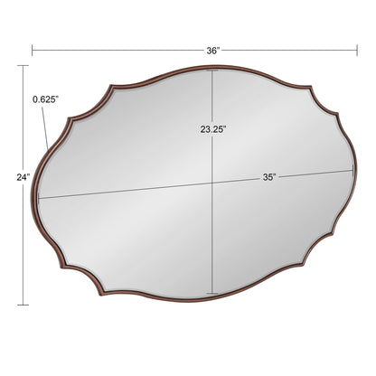 Specchio da parete ovale smerlato Leanna di Kate e Laurel