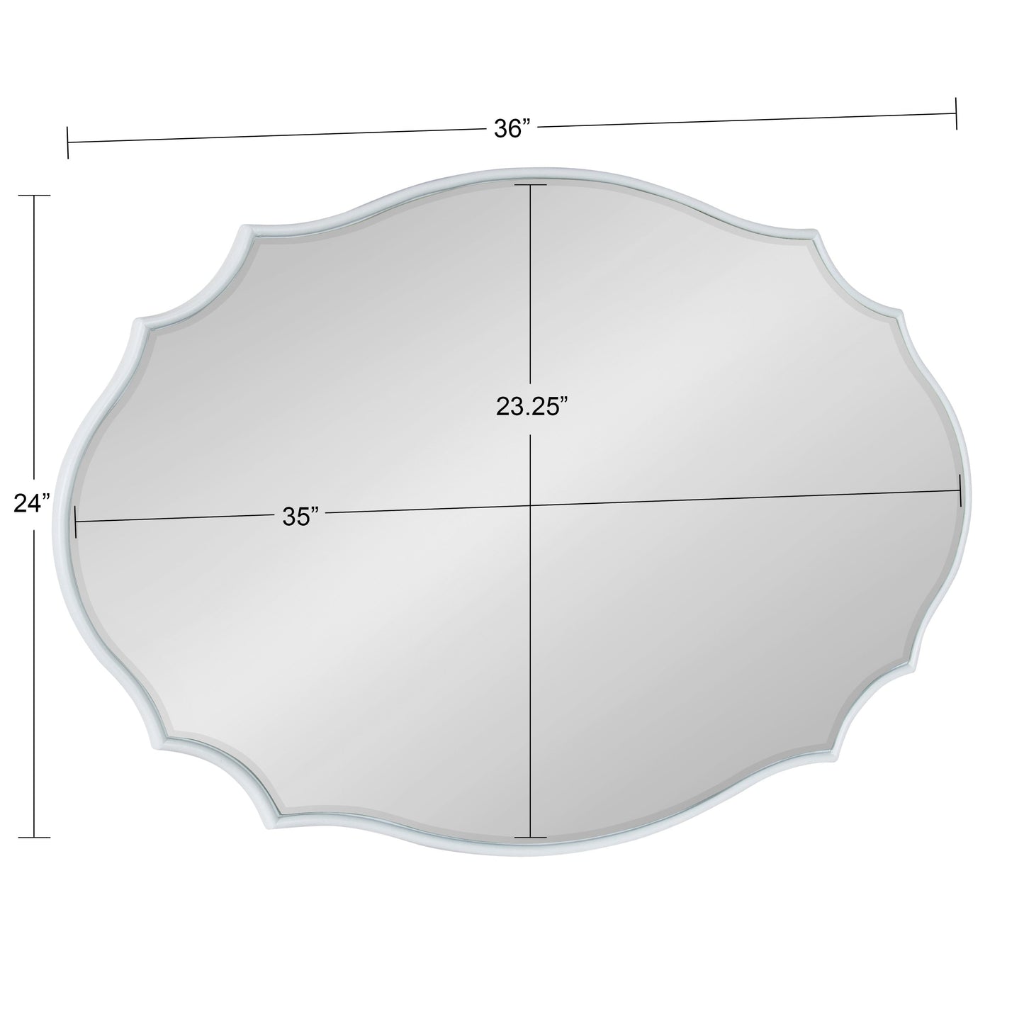 Specchio da parete ovale smerlato Leanna di Kate e Laurel