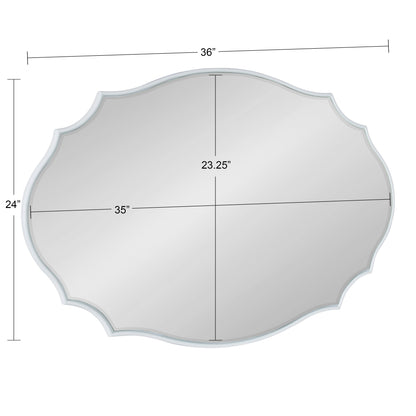 Specchio da parete ovale smerlato Leanna di Kate e Laurel