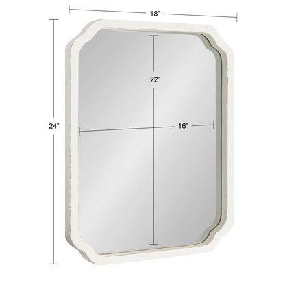 Specchio da parete quadrato in legno di Kate e Laurel Marston