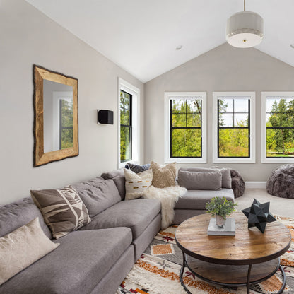 Specchio da parete rettangolare in legno e vetro marrone e marrone chiaro Lamont River of Goods - 39 x 1,25 x 28