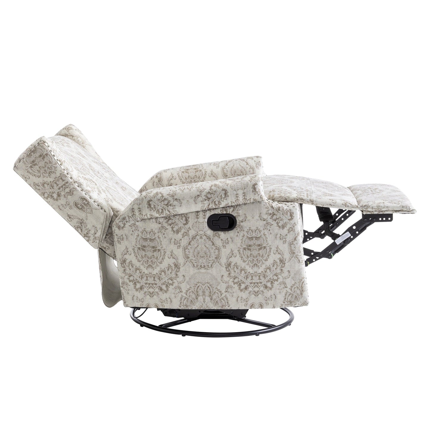 Poltrona reclinabile girevole manuale con schienale a spinta, modello W 29'', set da 2