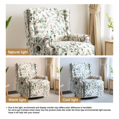 Poltrona reclinabile girevole manuale con schienale a spinta, modello W 29'', set da 2