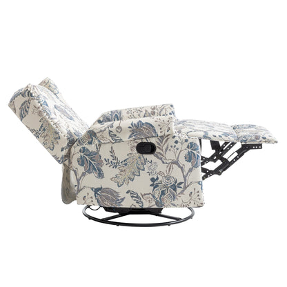 Poltrona reclinabile girevole manuale con schienale a spinta, modello W 29'', set da 2