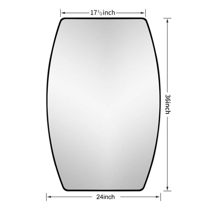 Specchio da parete in metallo oblungo MacLuu