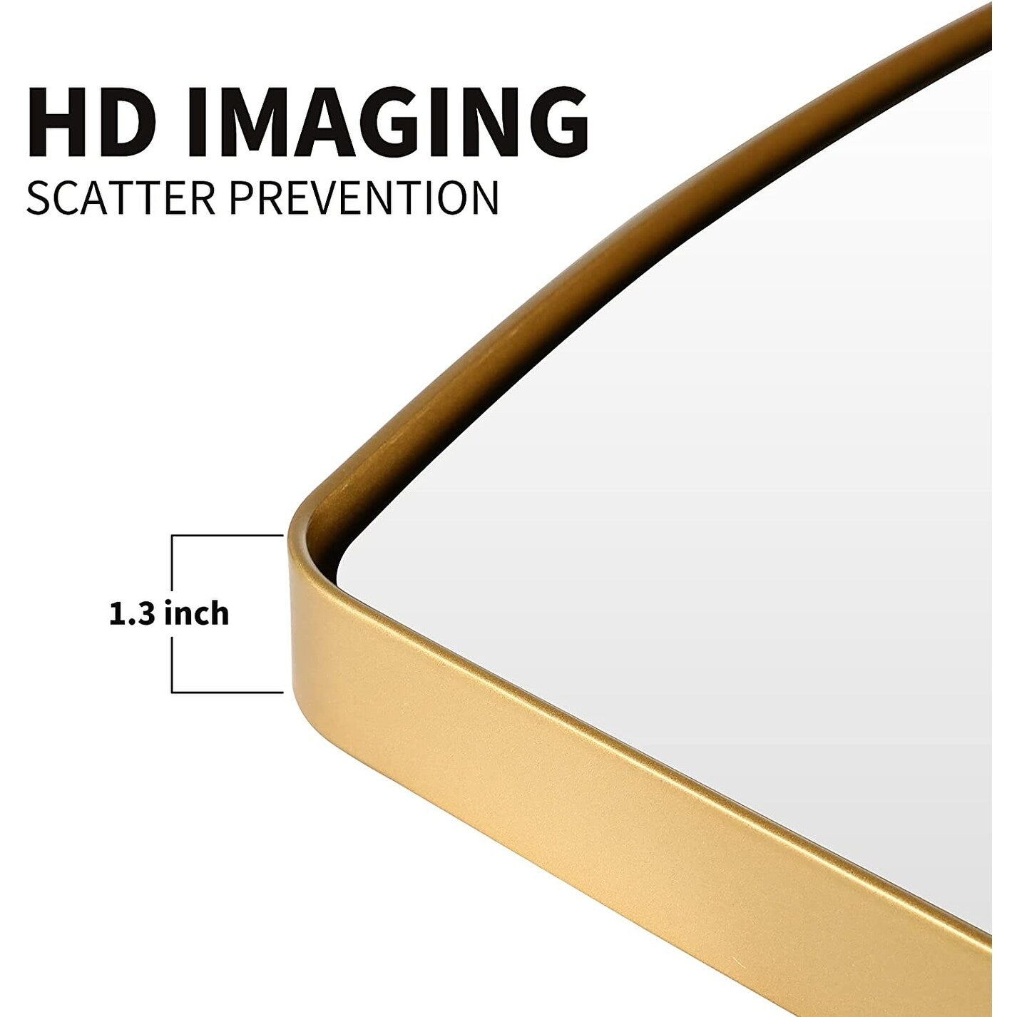 Specchio da parete in metallo oblungo MacLuu