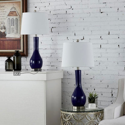Set di lampade da tavolo in ceramica 28.5 con USB (set di 2)
