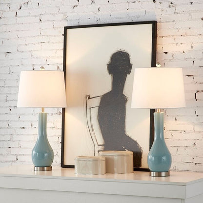 Set di lampade da tavolo in ceramica 28.5 con USB (set di 2)