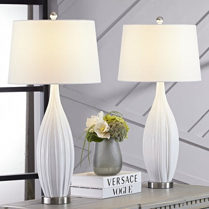 Set di 31 lampade da tavolo standard in porcellana bianca (set di 2) (set di 2)