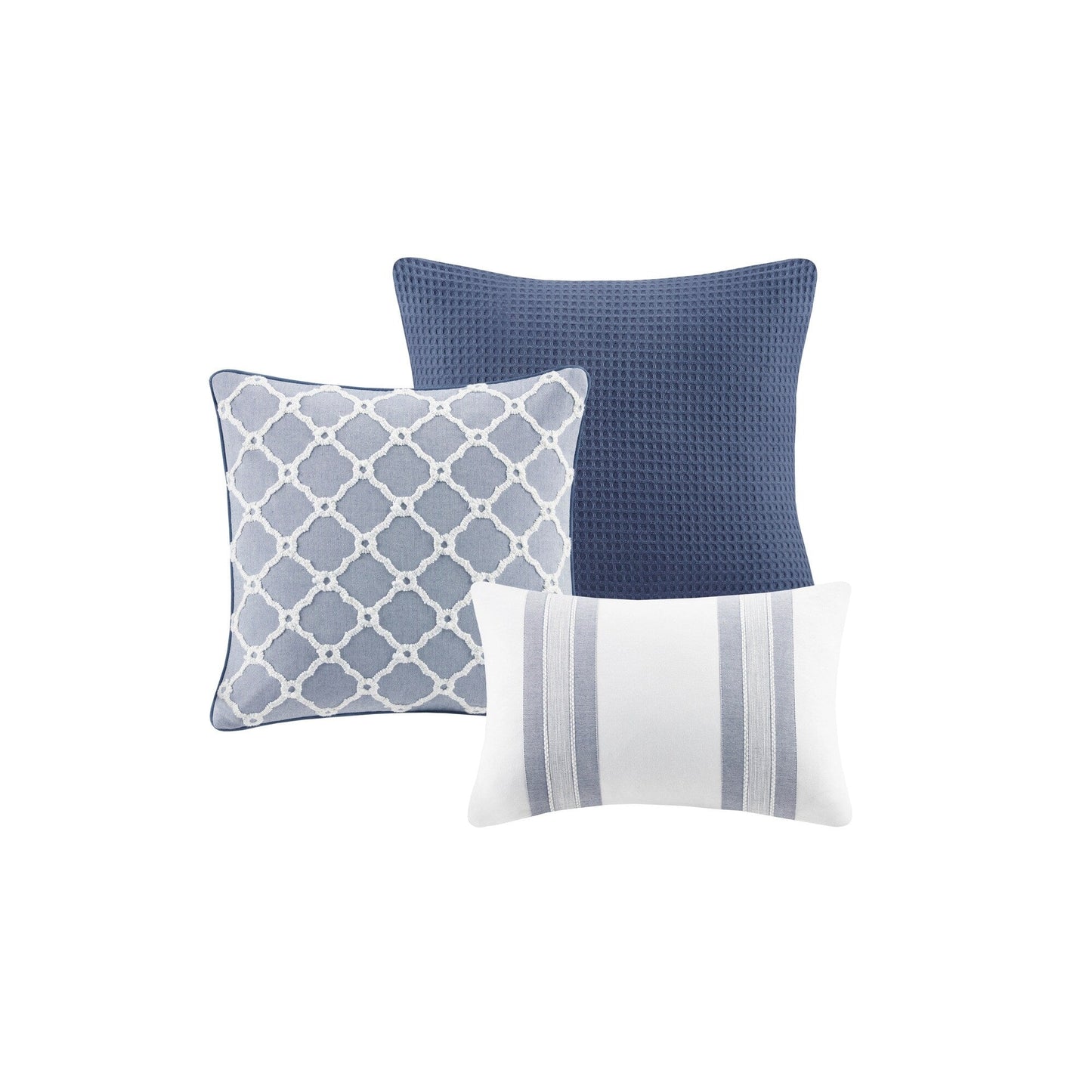 Set di piumoni oversize in cotone blu nobile di Madison Park Signature