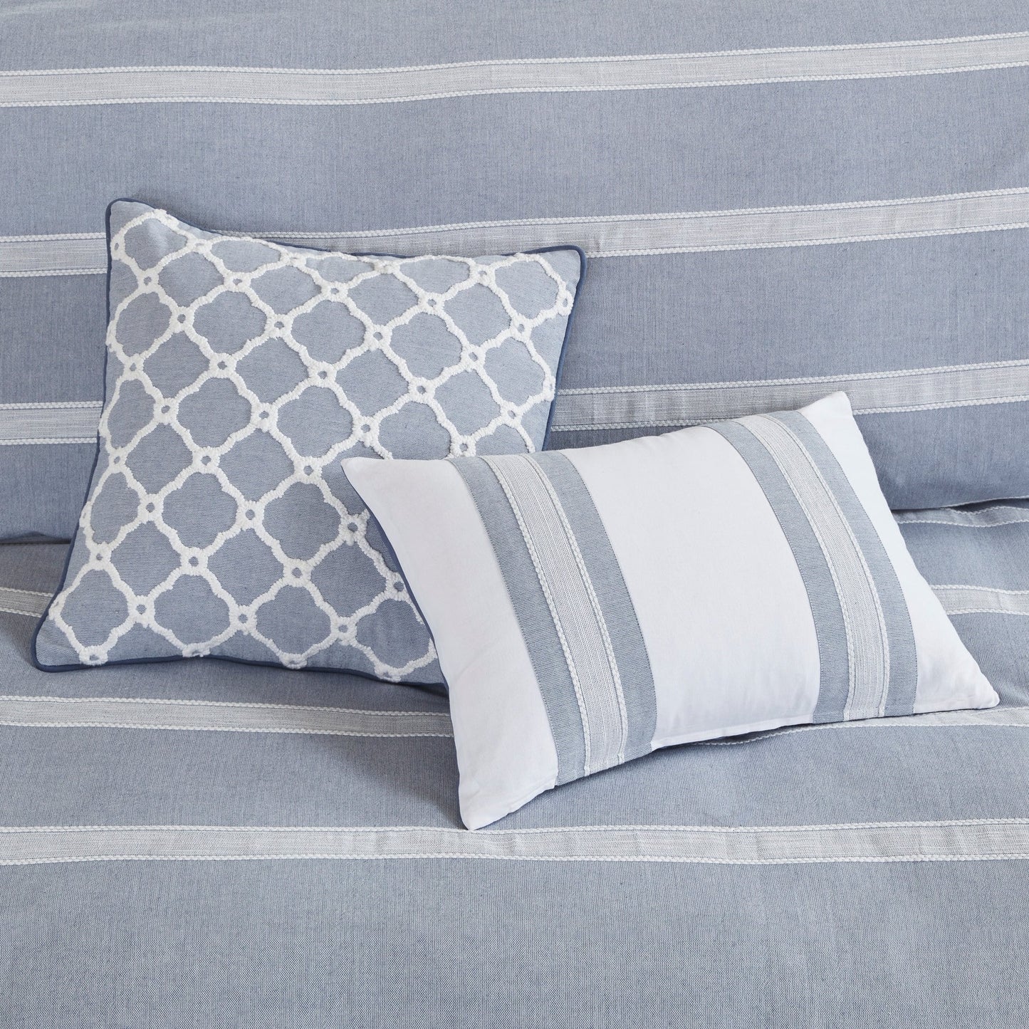 Set di piumoni oversize in cotone blu nobile di Madison Park Signature
