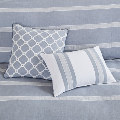 Set di piumoni oversize in cotone blu nobile di Madison Park Signature