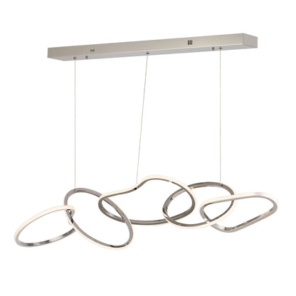 Lampadario a LED in acciaio inossidabile di lusso nordico con luci a sospensione per sala da pranzo