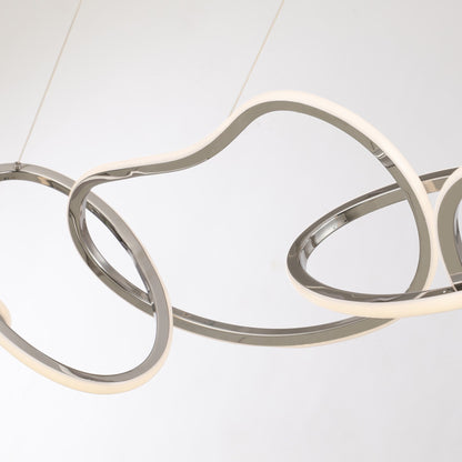 Lampadario a LED in acciaio inossidabile di lusso nordico con luci a sospensione per sala da pranzo