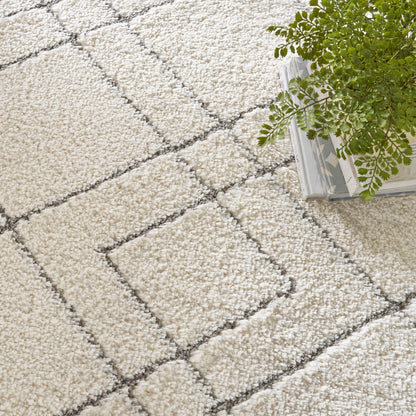 Tappeto geometrico astratto in pelo ultra morbido di Nourison, lussuoso