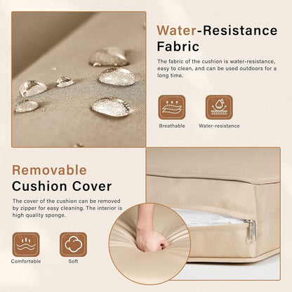 Set da conversazione per patio esterno Nuon da 4/5 pezzi, divano letto in vimini con baldacchino di Havenside Home