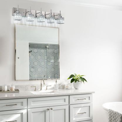 Ora Modern, lampade da bagno in cristallo dimmerabili sopra lo specchio, luci glamour per il bagno