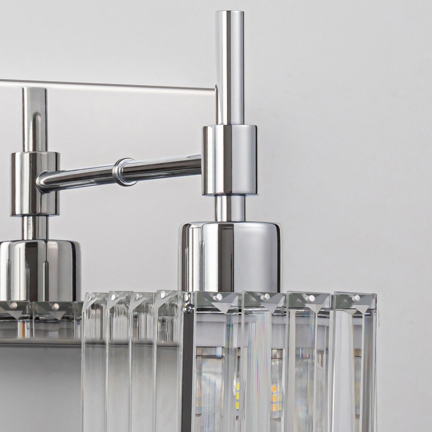 Ora Modern, lampade da bagno in cristallo dimmerabili sopra lo specchio, luci glamour per il bagno