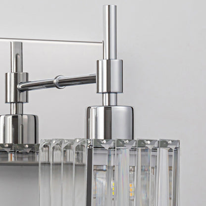 Ora Modern, lampade da bagno in cristallo dimmerabili sopra lo specchio, luci glamour per il bagno