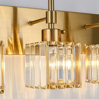 Ora Modern, lampade da bagno in cristallo dimmerabili sopra lo specchio, luci glamour per il bagno
