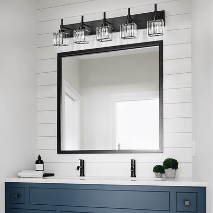 Ora Modern, lampade da bagno in cristallo dimmerabili sopra lo specchio, luci glamour per il bagno