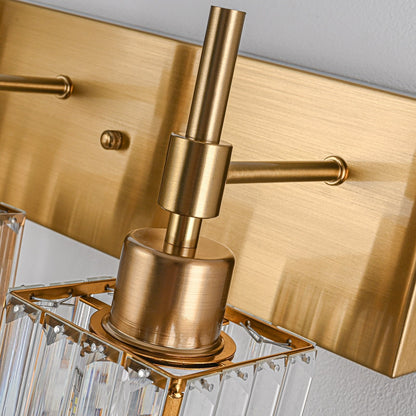 Ora Modern, lampade da bagno in cristallo dimmerabili sopra lo specchio, luci glamour per il bagno