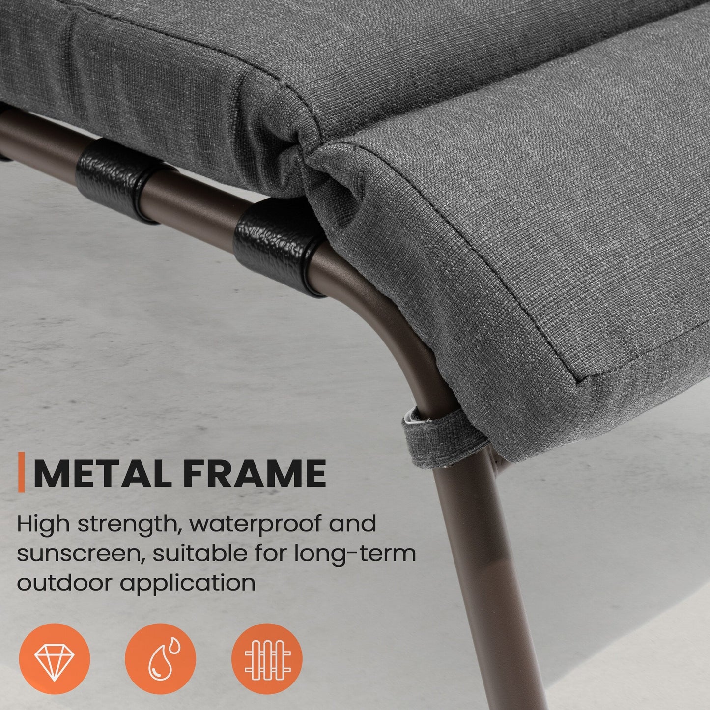 Sedia a sdraio regolabile per esterni con cuscino da spiaggia e piscina