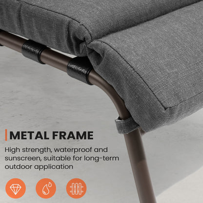 Sedia a sdraio regolabile per esterni con cuscino da spiaggia e piscina